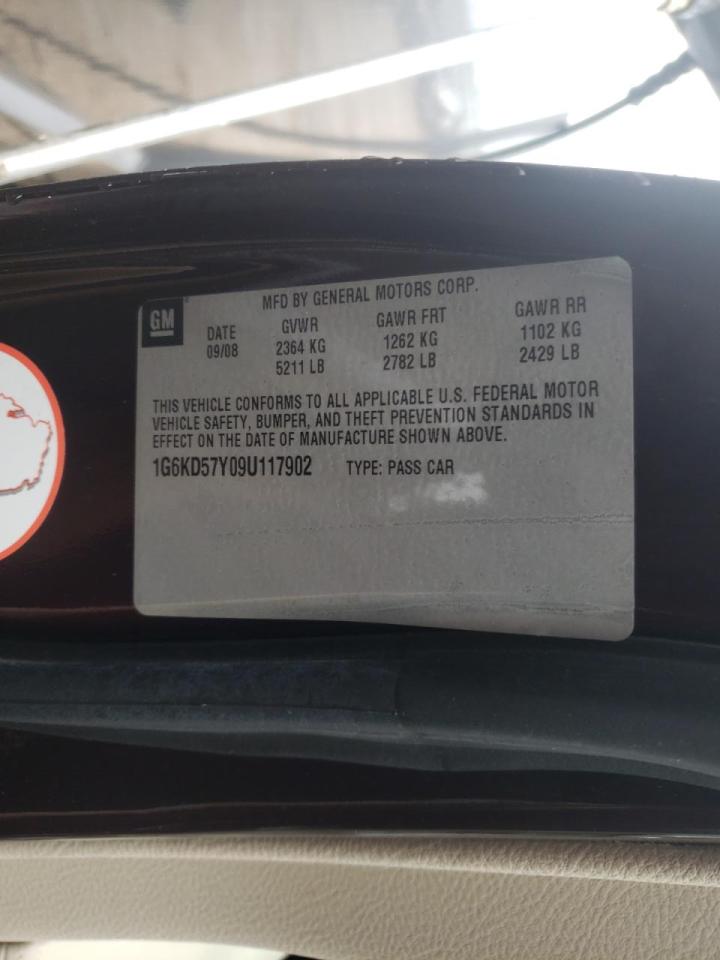 Photo 10 from auction – 2009 CADILLAC DTS with VIN 1G6KD57Y09U117902