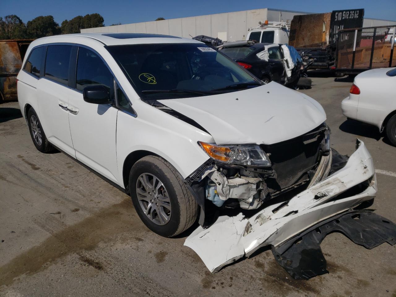 HONDA ODYSSEY EX 2011 with VIN 5FNRL5H67BB020027 - Photo from auction