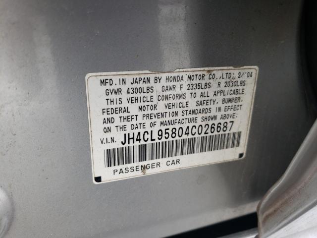 Photo 10 from auction – 2004 ACURA TSX with VIN JH4CL95804C026687