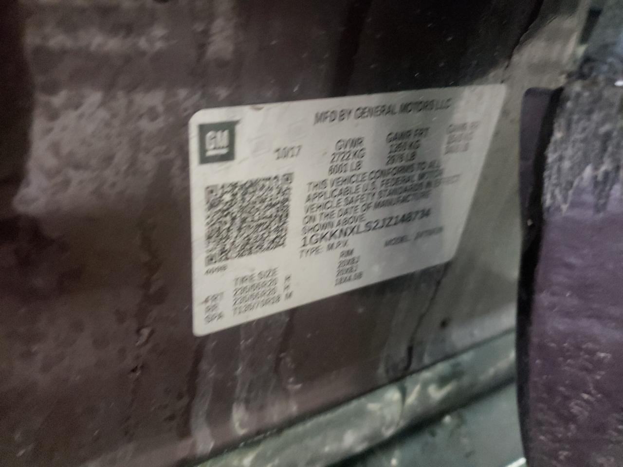 Photo 10 from auction – 2018 GMC ACADIA DEN with VIN 1GKKNXLS2JZ148734