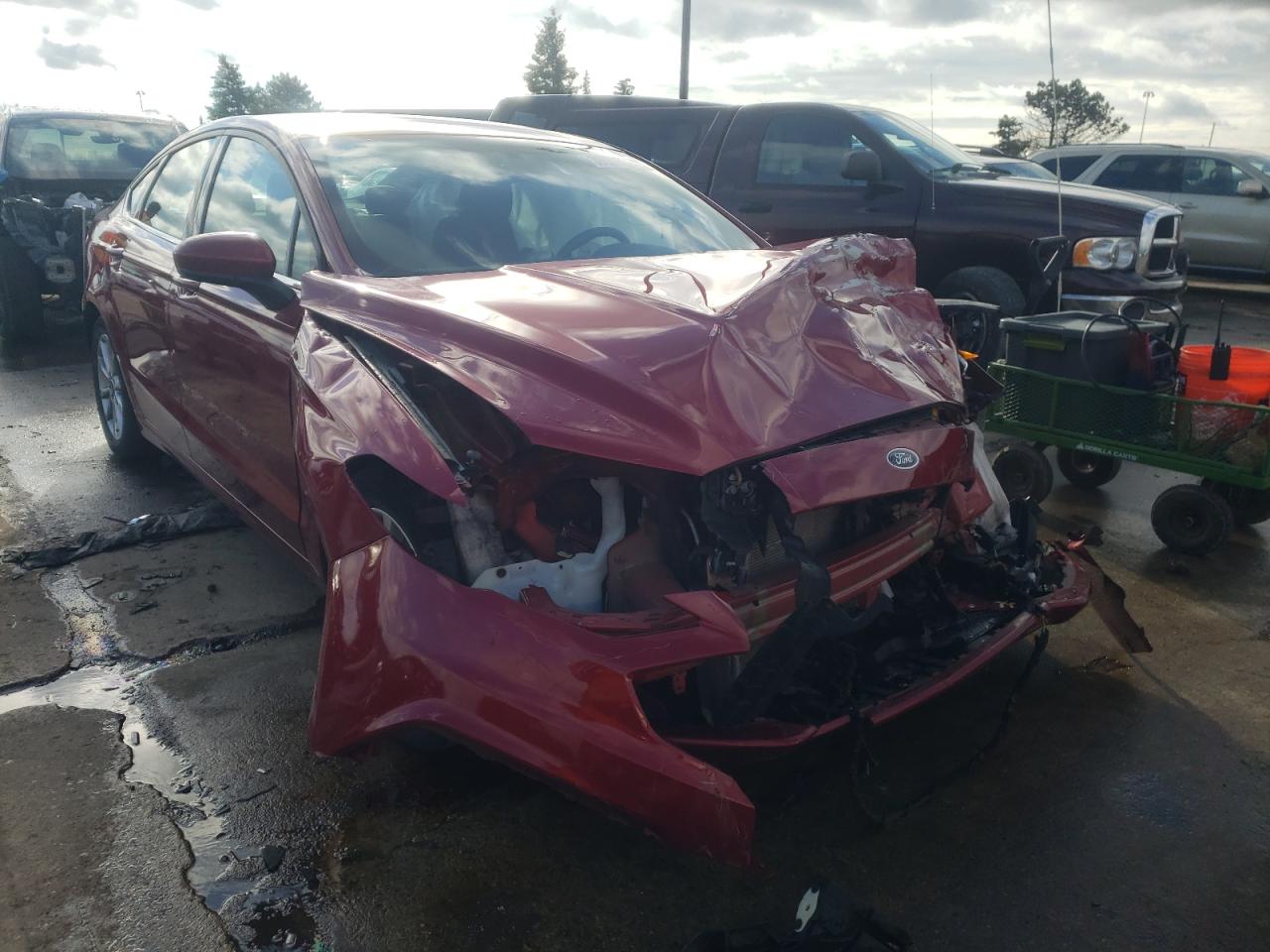 FORD FUSION SE 2017 with VIN 3FA6P0H72HR185855 - Photo from auction