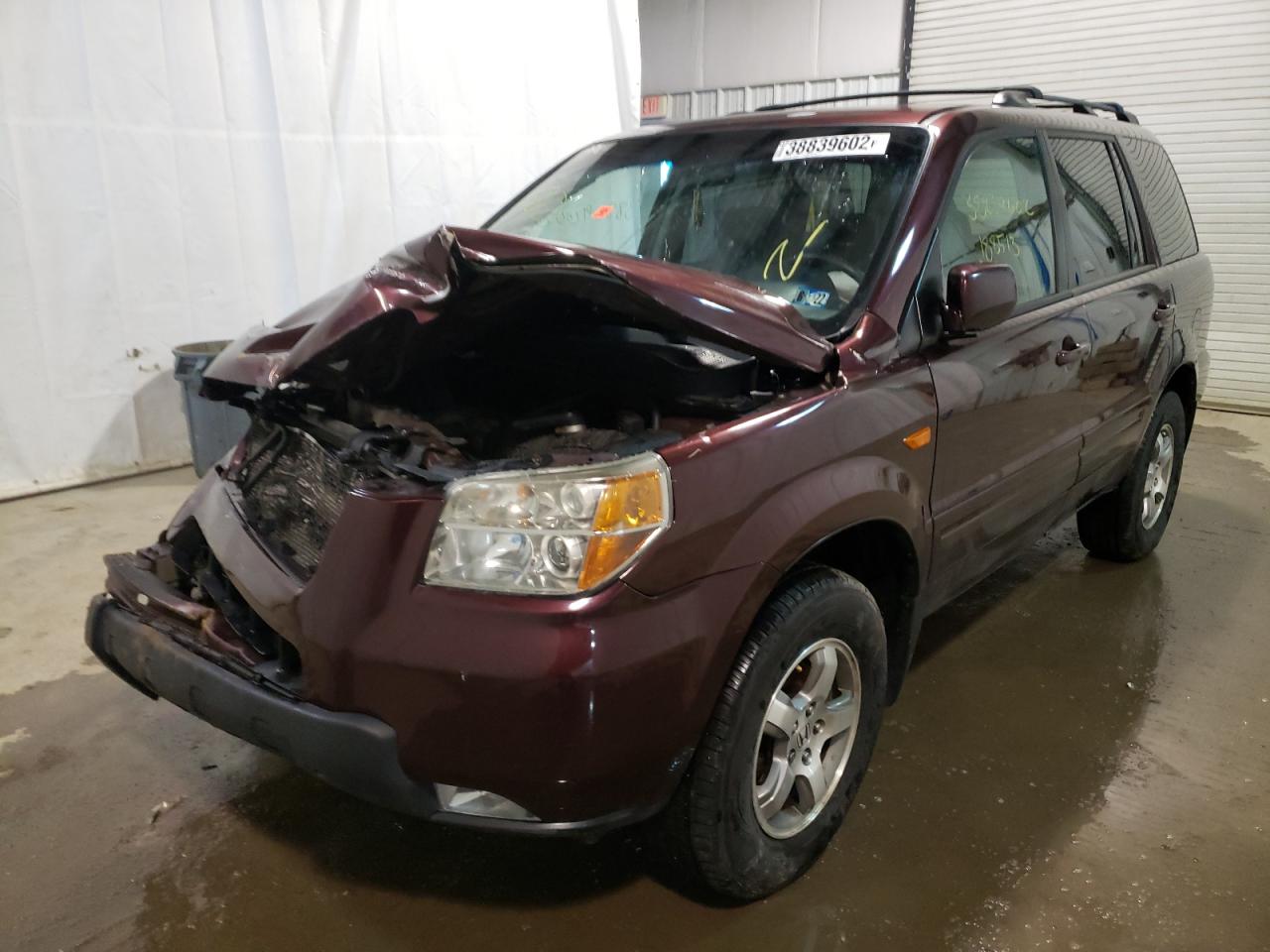 Photo 2 from auction – 2007 HONDA PILOT EX with VIN 2HKYF18497H528390