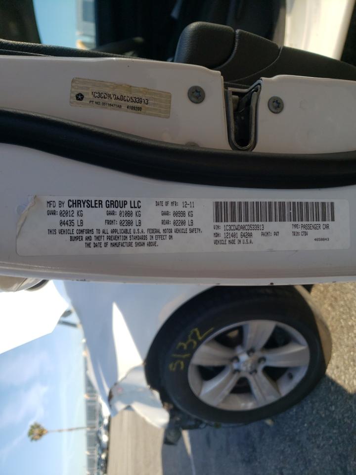 Photo 10 from auction – 2012 DODGE CALIBER SX with VIN 1C3CDWDA0CD533913