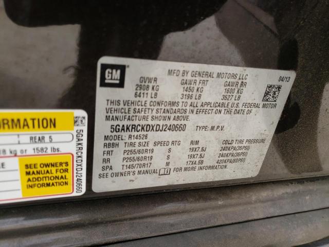 Photo 10 from auction – 2013 BUICK ENCLAVE with VIN 5GAKRCKDXDJ240660