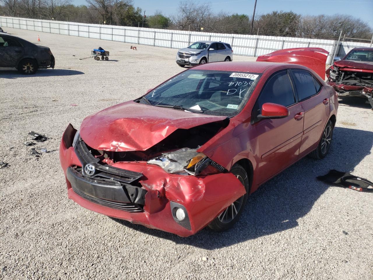 Photo 2 from auction – 2016 TOYOTA COROLLA L with VIN 5YFBURHE9GP561427