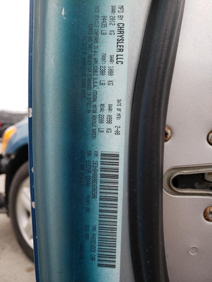 Photo 10 from auction – 2008 DODGE CALIBER SX with VIN 1B3HB48B88D696588