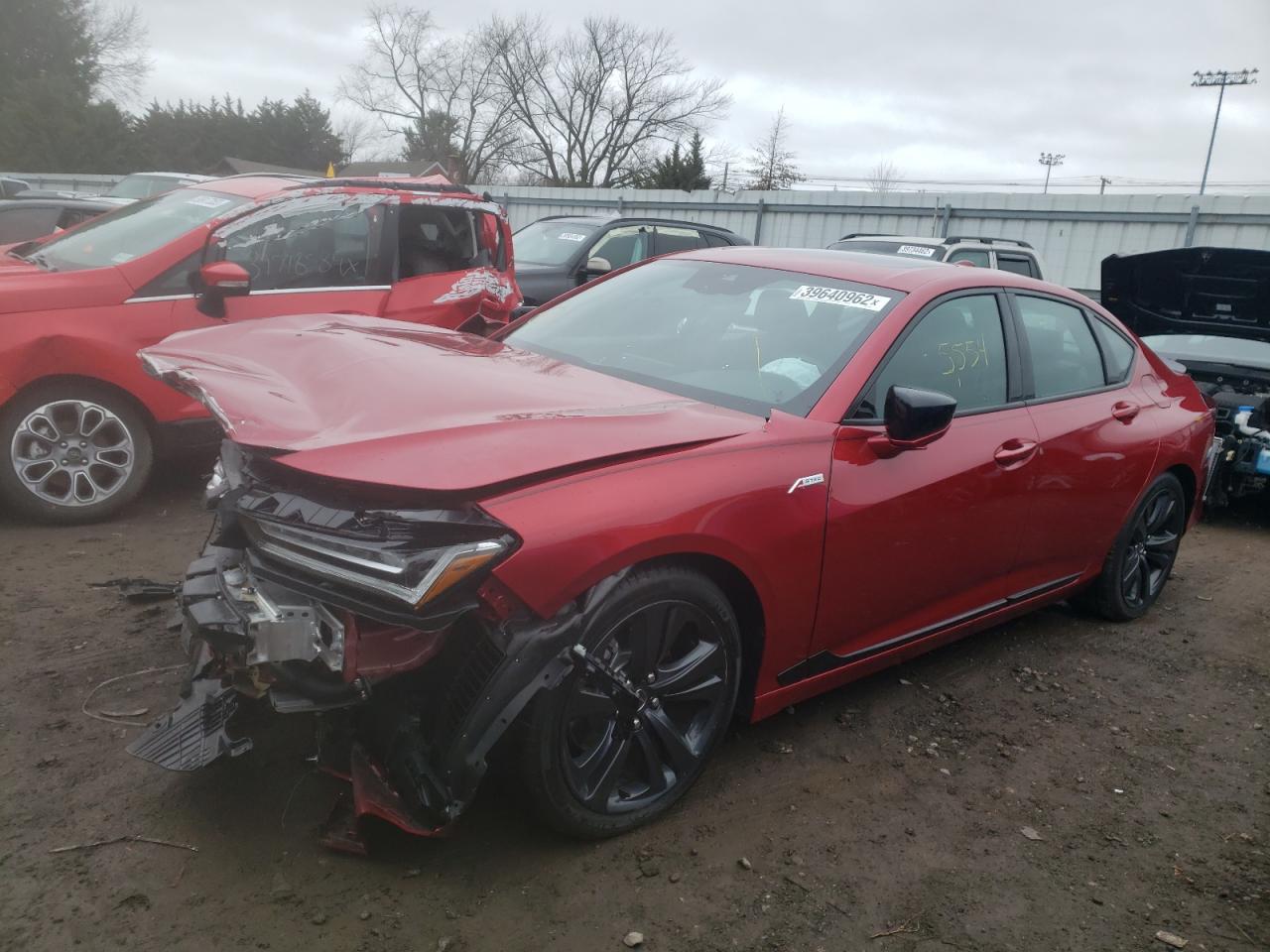 Photo 2 from auction – 2021 ACURA TLX TECH A with VIN 19UUB6F57MA003920