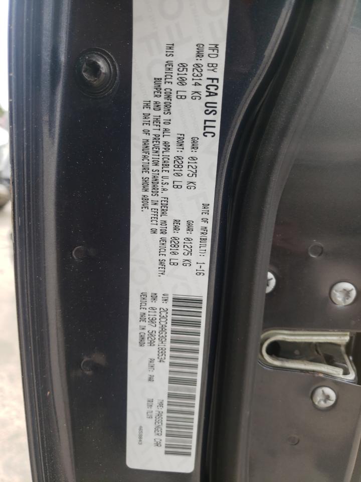 Photo 10 from auction – 2016 CHRYSLER 300 LIMITE with VIN 2C3CCAAG3GH189534
