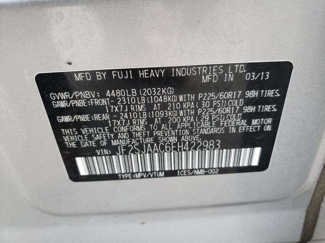 Photo 10 from auction – 2014 SUBARU FORESTER 2 with VIN JF2SJAAC6EH422983