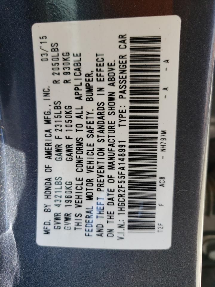 Photo 10 from auction – 2015 HONDA ACCORD SPO with VIN 1HGCR2F55FA148991