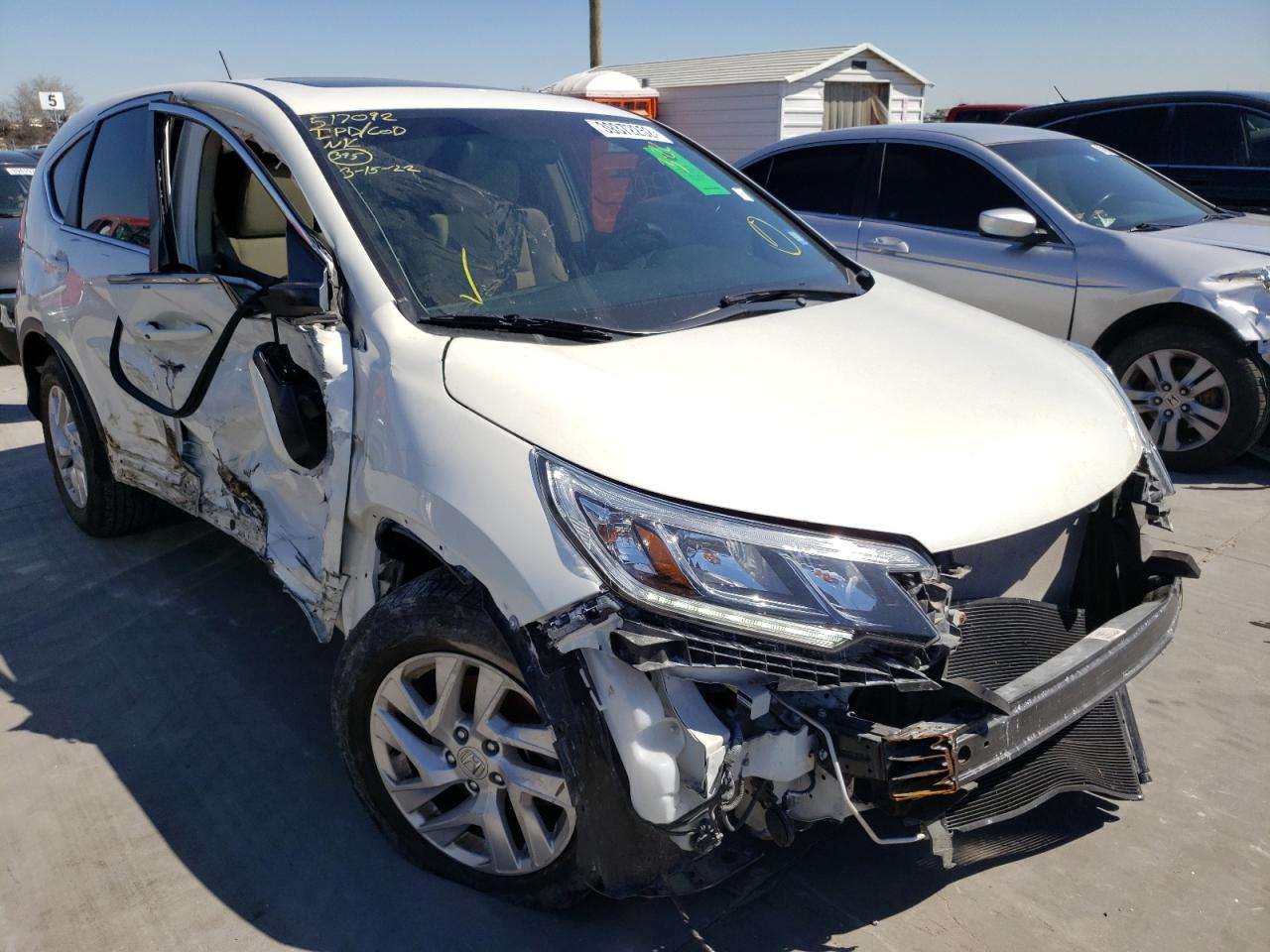 HONDA CR-V EX 2015 with VIN 5J6RM3H59FL006538 - Photo from auction