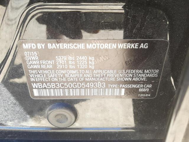 Photo 10 from auction – 2016 BMW 535 XI with VIN WBA5B3C50GD549383