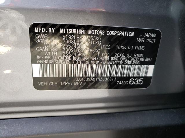 Photo 10 from auction – 2022 MITSUBISHI OUTLANDER with VIN JA4J3VA81NZ008313
