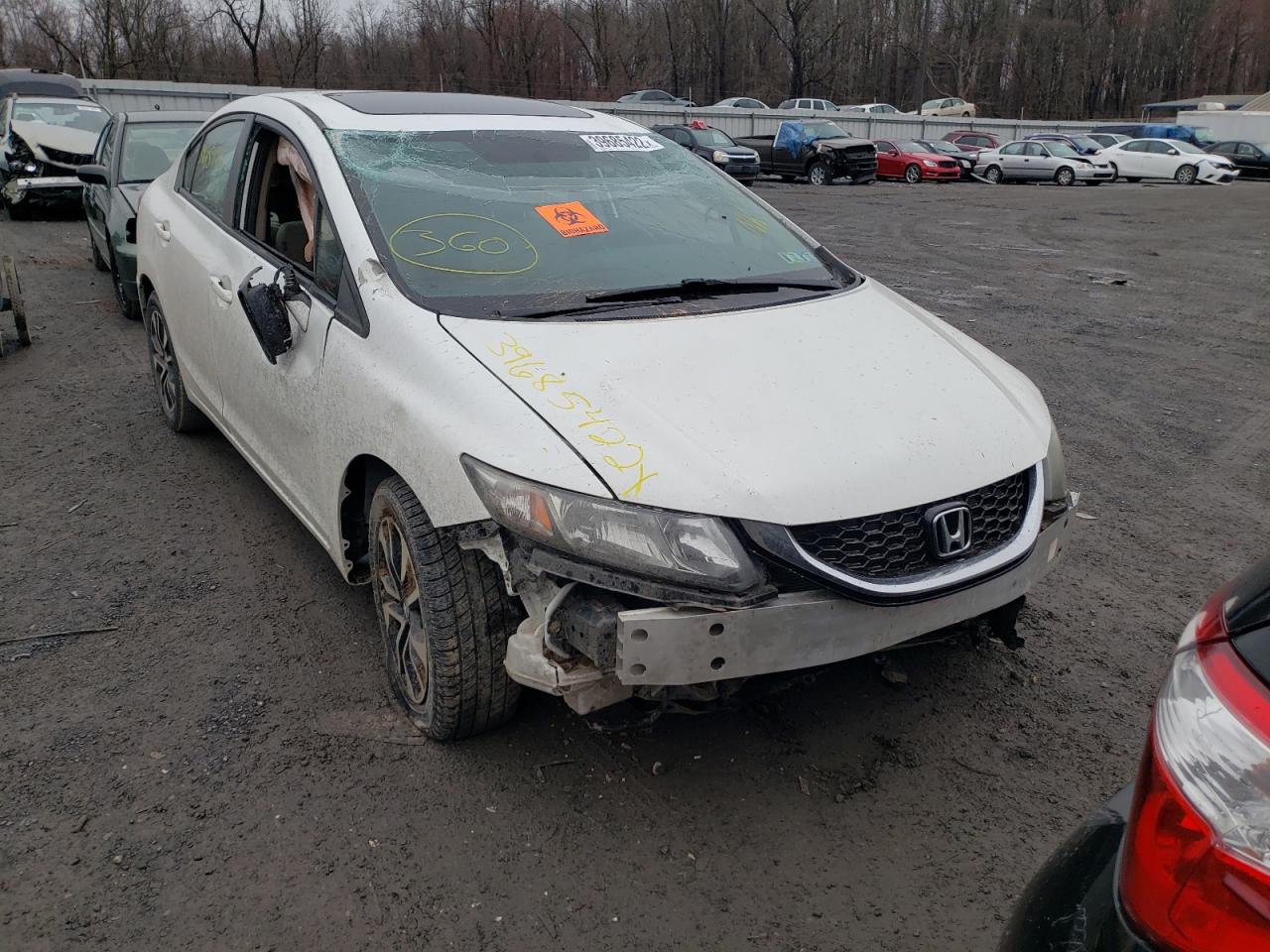 HONDA CIVIC EX 2015 with VIN 19XFB2F81FE291542 - Photo from auction