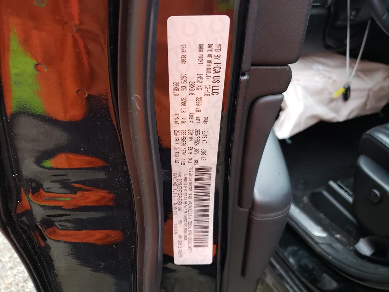 Photo 10 from auction – 2019 JEEP GRAND CHER with VIN 1C4RJECG7KC643389
