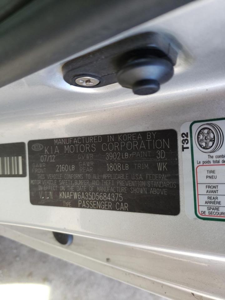 Photo 10 from auction – 2013 KIA FORTE SX with VIN KNAFW6A35D5684375