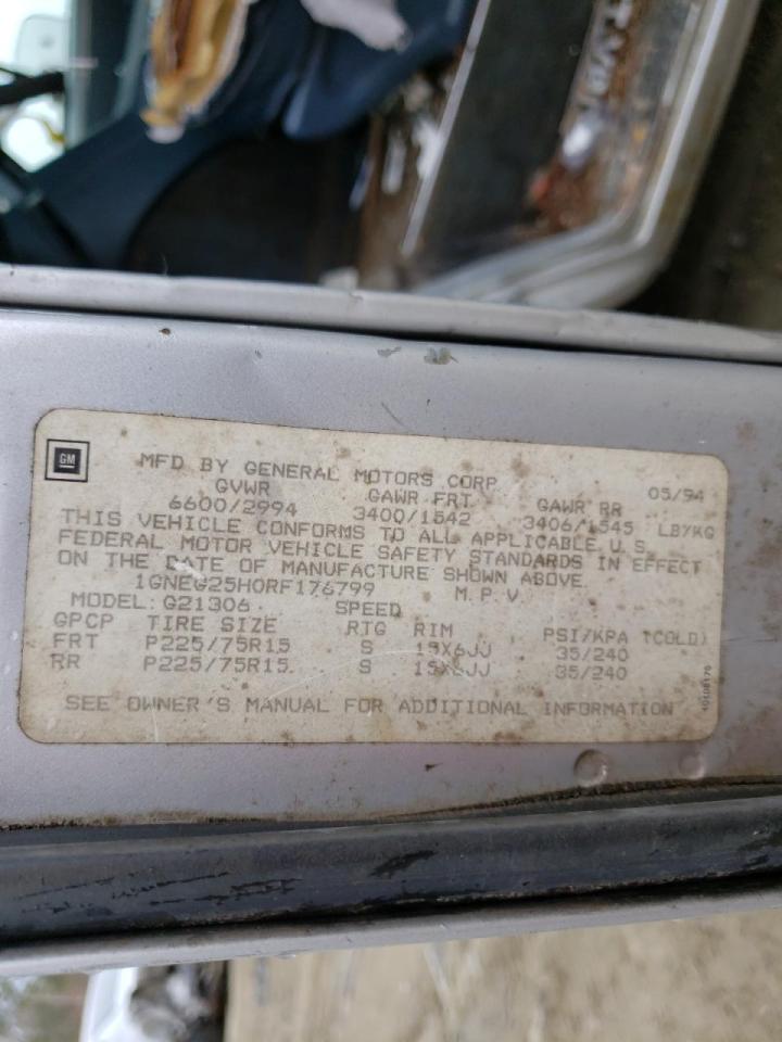 Photo 10 from auction – 1994 CHEVROLET G20 with VIN 1GNEG25H0RF176799