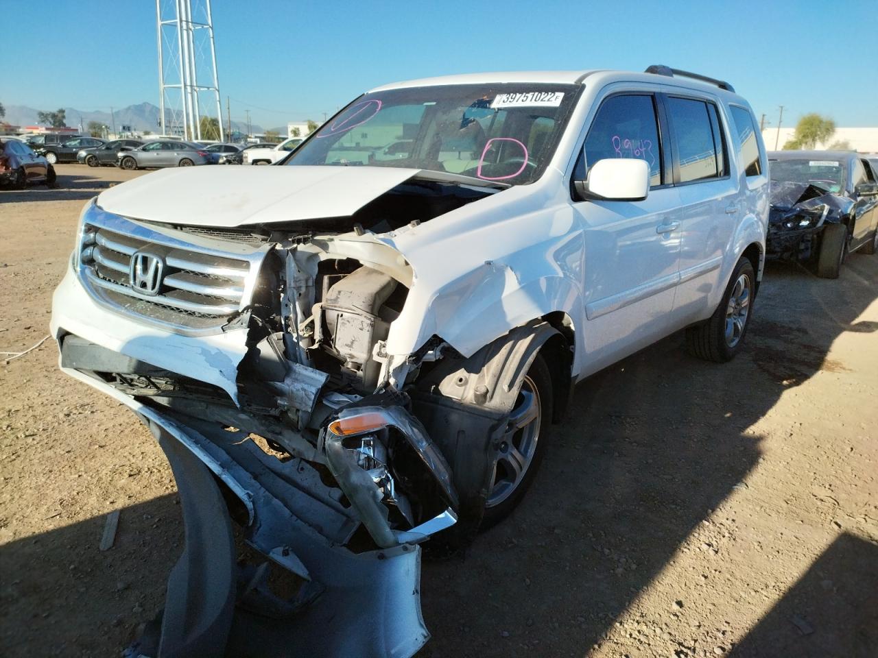 Photo 9 from auction – 2014 HONDA PILOT EX with VIN 5FNYF3H4XEB022736