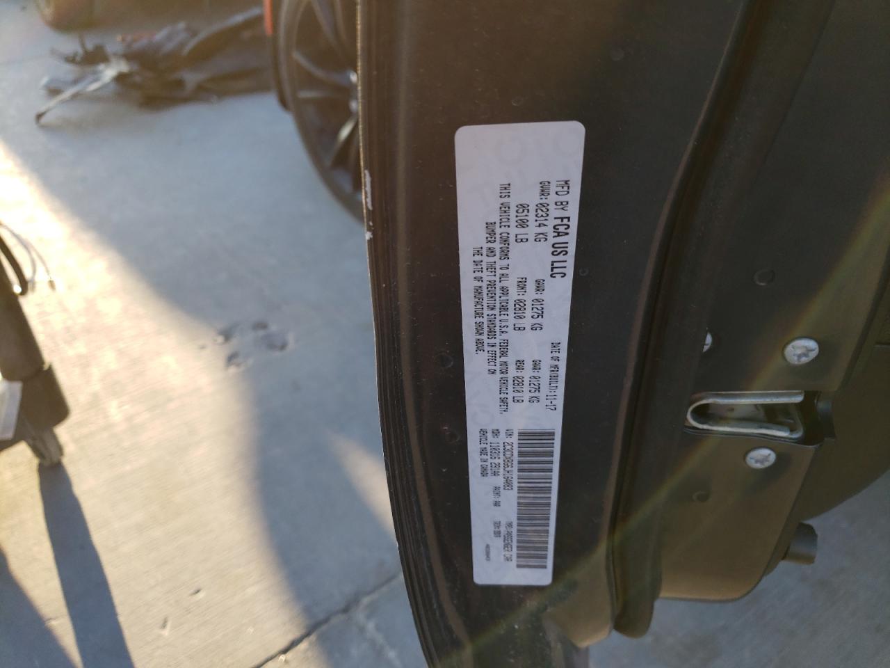 Photo 10 from auction – 2018 DODGE CHARGER SX with VIN 2C3CDXBG6JH164083