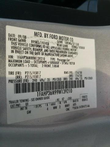 Photo 10 from auction – 2009 FORD FOCUS SES with VIN 1FAHP36N99W139210