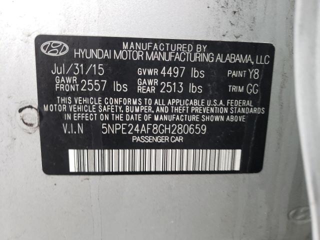Photo 10 from auction – 2016 HYUNDAI SONATA SE with VIN 5NPE24AF8GH280659