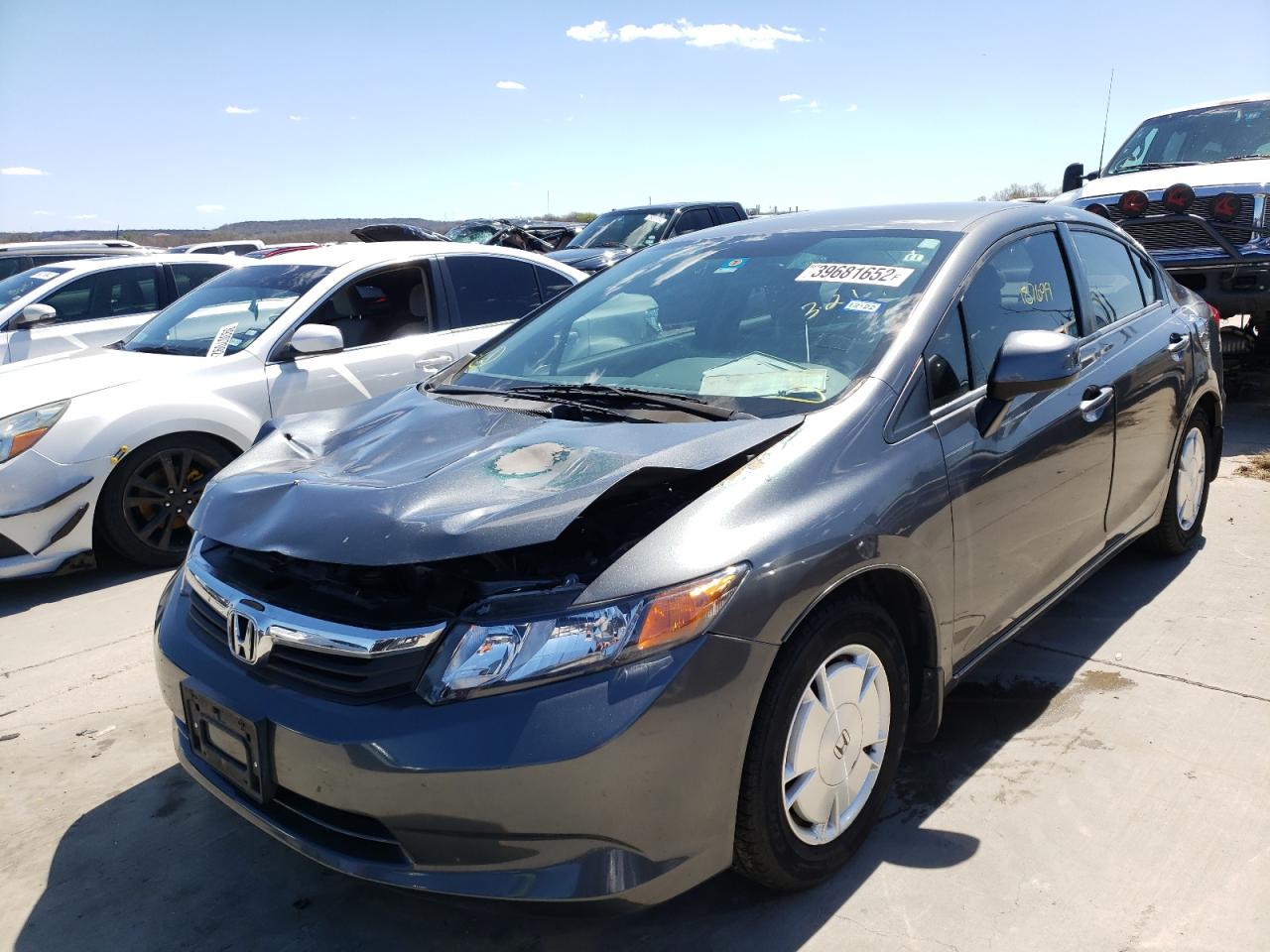 Photo 2 from auction – 2012 HONDA CIVIC HF with VIN 2HGFB2F65CH566121