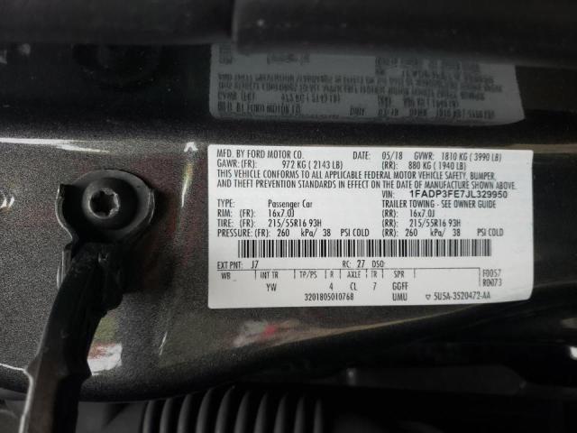 Photo 10 from auction – 2018 FORD FOCUS SE with VIN 1FADP3FE7JL329950