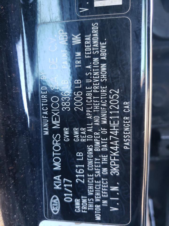 Photo 10 from auction – 2017 KIA FORTE LX with VIN 3KPFK4A74HE112052