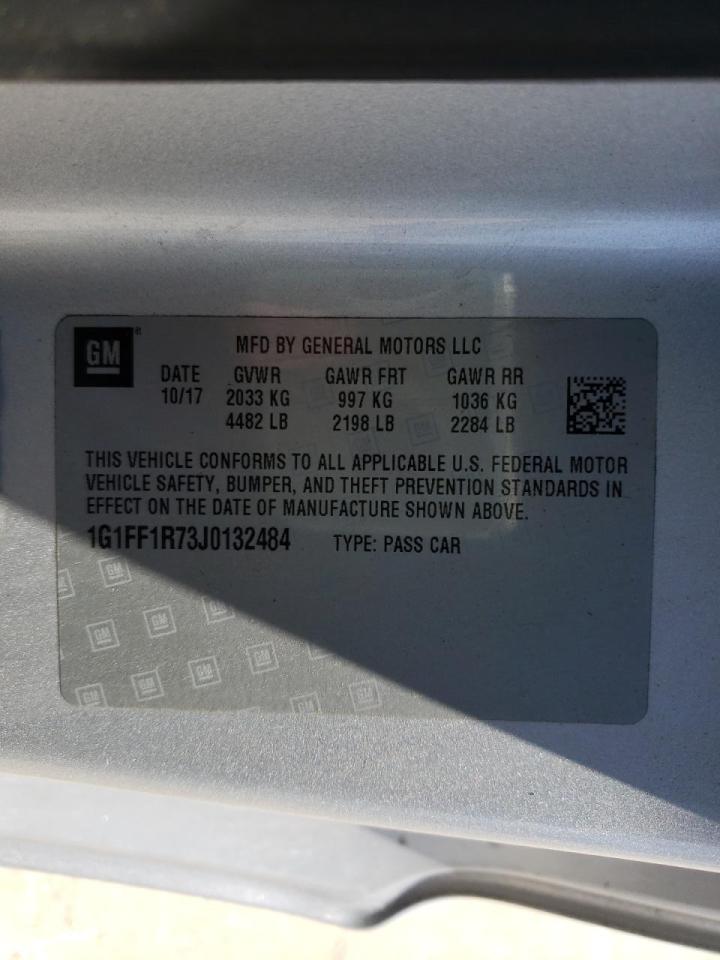 Photo 10 from auction – 2018 CHEVROLET CAMARO SS with VIN 1G1FF1R73J0132484