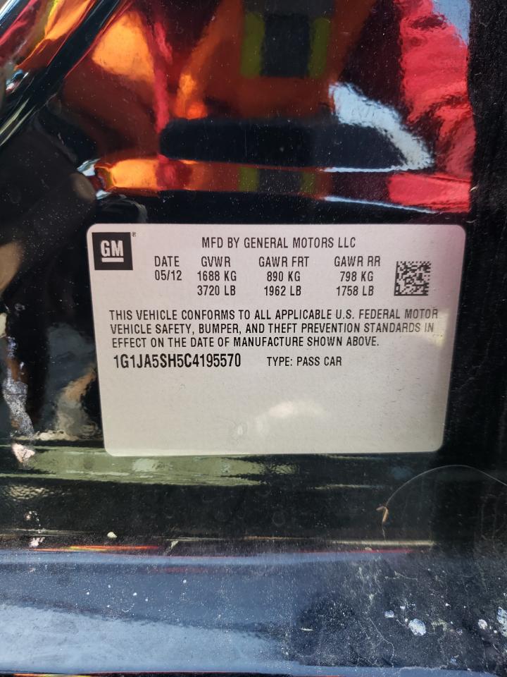 Photo 10 from auction – 2012 CHEVROLET SONIC LS with VIN 1G1JA5SH5C4195570