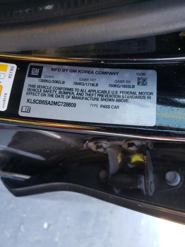 Zdjęcie 10 z aukcji – 2021 CHEVROLET SPARK LS z VIN KL8CB6SA2MC728609