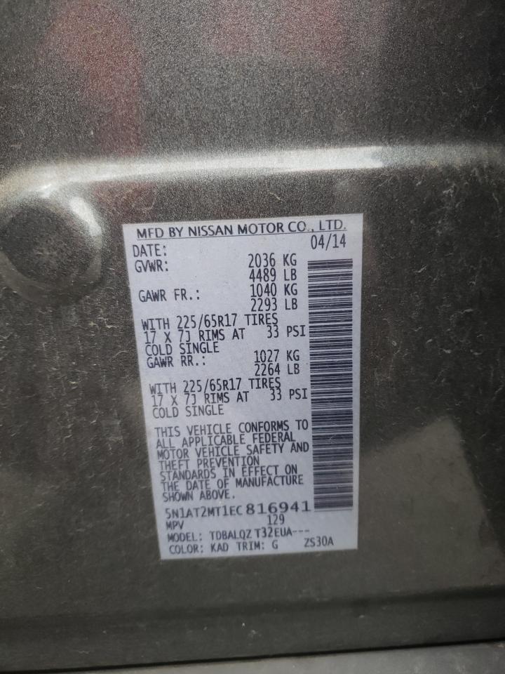 Photo 10 from auction – 2014 NISSAN ROGUE S with VIN 5N1AT2MT1EC816941