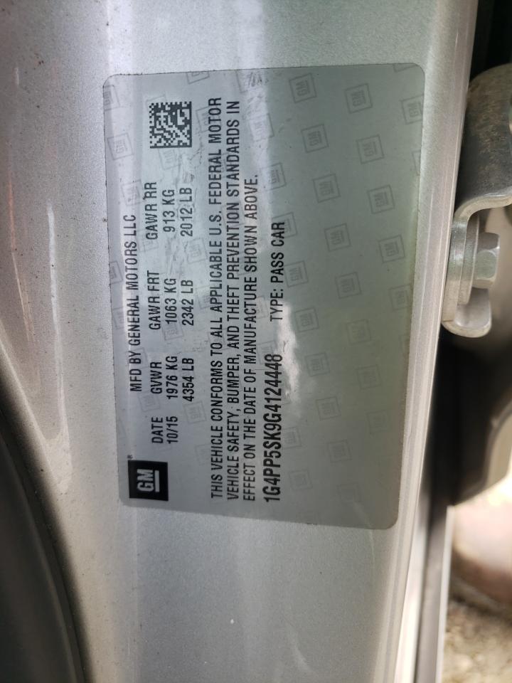Photo 10 from auction – 2016 BUICK VERANO with VIN 1G4PP5SK9G4124448
