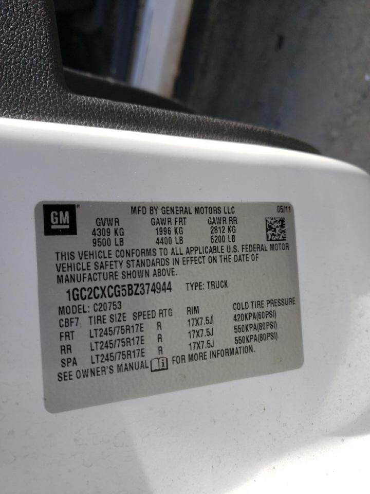Photo 10 from auction – 2011 CHEVROLET SILVERADO with VIN 1GC2CXCG5BZ374944