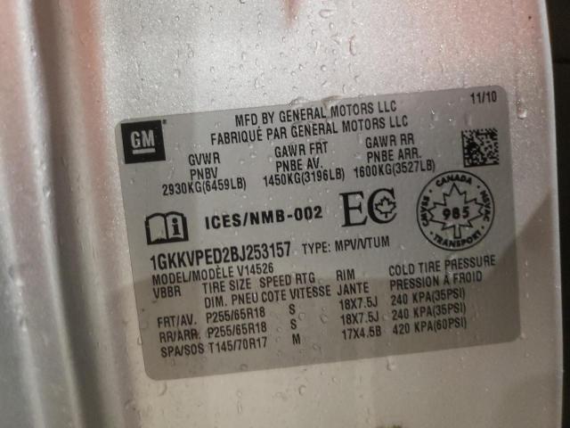 Photo 10 from auction – 2011 GMC ACADIA SLE with VIN 1GKKVPED2BJ253157