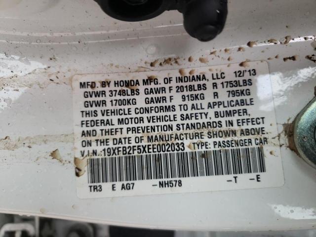 Photo 10 from auction – 2014 HONDA CIVIC LX with VIN 19XFB2F5XEE002033