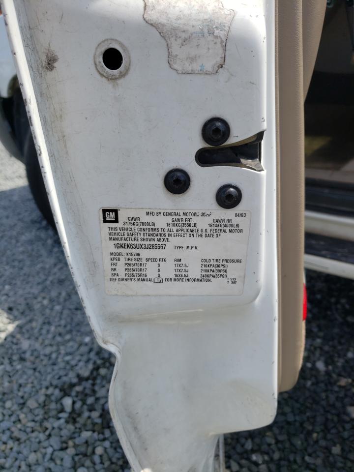 Photo 10 from auction – 2003 GMC YUKON DENA with VIN 1GKEK63UX3J285567