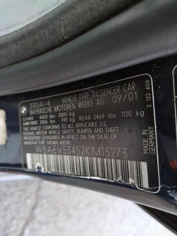 Photo 10 from auction – 2002 BMW 330 I with VIN WBAEV53452KM15273