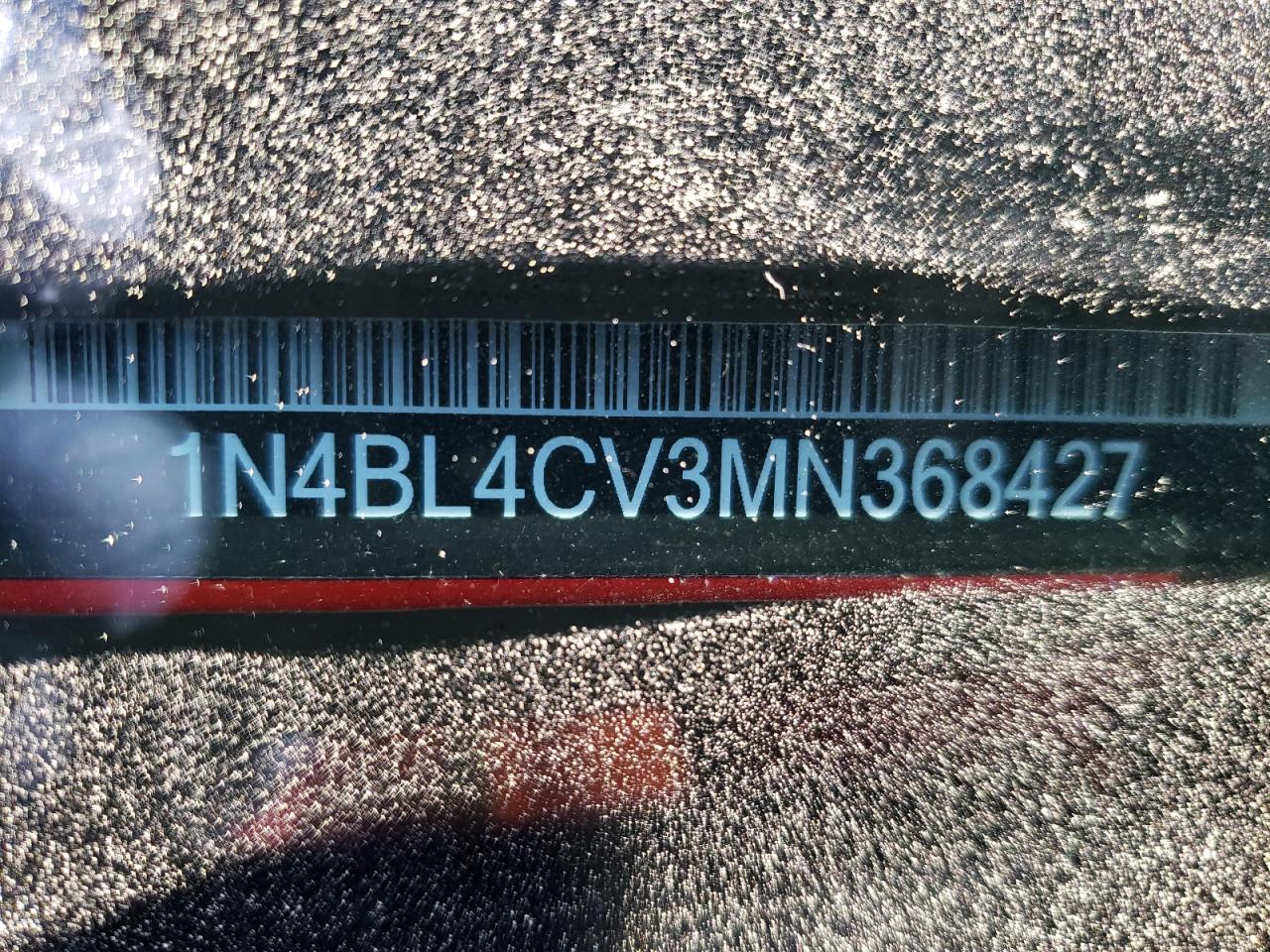 Photo 10 from auction – 2021 NISSAN ALTIMA SR with VIN 1N4BL4CV3MN368427