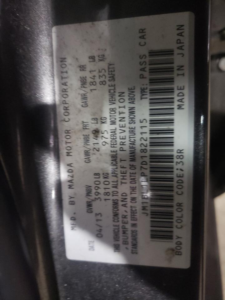 Photo 10 from auction – 2013 MAZDA 3 I with VIN JM1BL1LP7D1822115