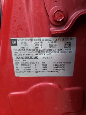 Photo 10 from auction – 2012 CHEVROLET CAPTIVA SP with VIN 3GNAL3E50CS623382