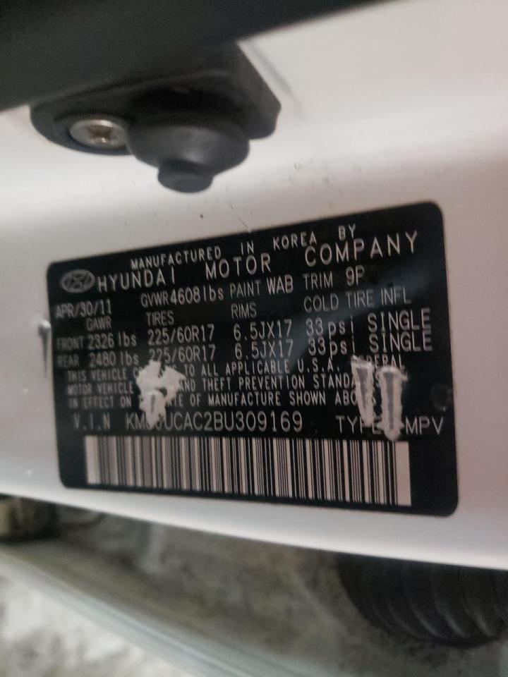 Photo 10 from auction – 2011 HYUNDAI TUCSON GLS with VIN KM8JUCAC2BU309169