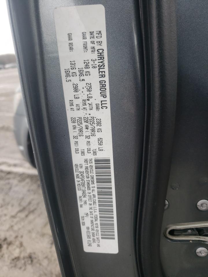 Photo 10 from auction – 2010 DODGE JOURNEY SE with VIN 3D4PG4FB9AT184694