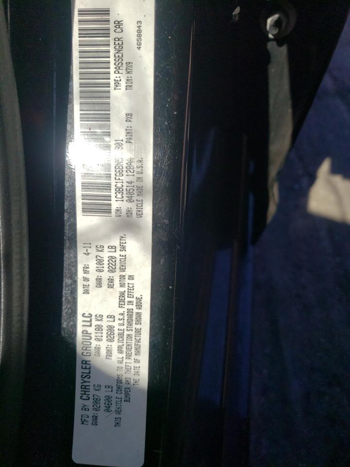 Photo 10 from auction – 2011 CHRYSLER 200 TOURIN with VIN 1C3BC1FG6BN555801