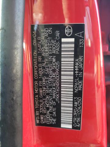 Photo 10 from auction – 2005 TOYOTA SCION XA with VIN JTKKT624X50099025