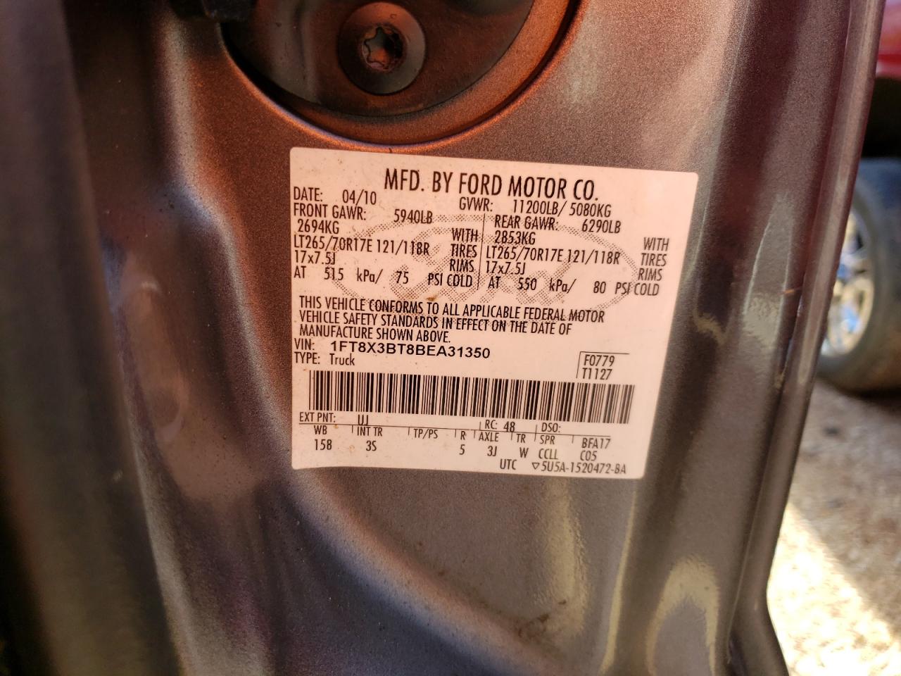 Photo 10 from auction – 2011 FORD F350 SUPER with VIN 1FT8X3BT8BEA31350