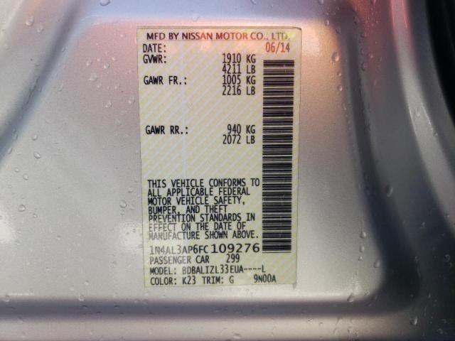 Photo 10 from auction – 2015 NISSAN ALTIMA 2.5 with VIN 1N4AL3AP6FC109276