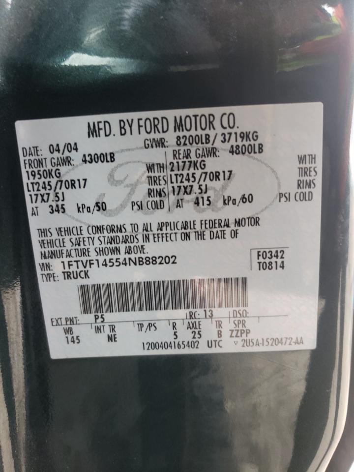 Photo 10 from auction – 2004 FORD F150 with VIN 1FTVF14554NB88202