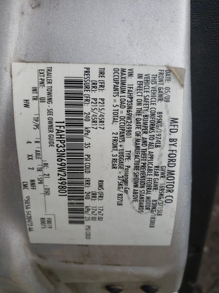 Photo 10 from auction – 2009 FORD FOCUS SES with VIN 1FAHP33N69W249801