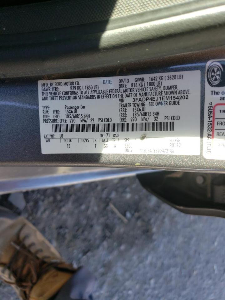 Photo 10 from auction – 2014 FORD FIESTA SE with VIN 3FADP4EJ1EM154202
